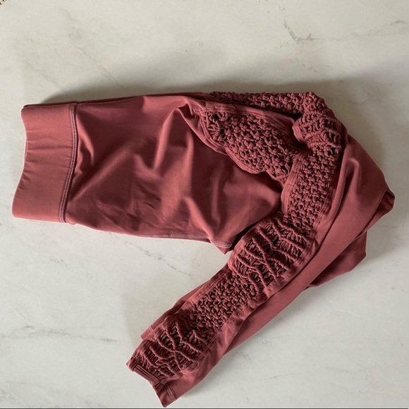 Beautiful macramé mauve pink carbon 38 workout leggings - Picture 4 of 6